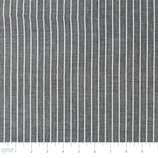 Pinstripe 2-Ply Gauze Navy / White