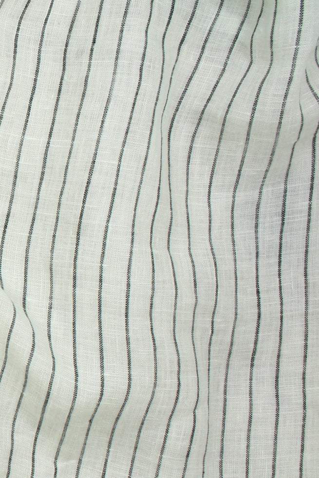 Pinstripe Linen Ecru / Black
