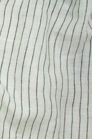 Pinstripe Linen Ecru / Black