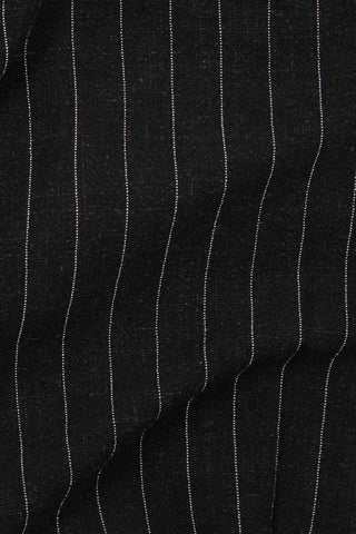 Pinstripe Silky Noil Black / White