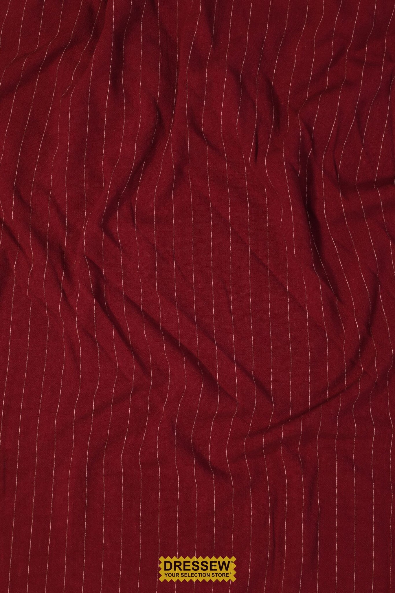 Pinstripe Silky Noil Cranberry / Cream