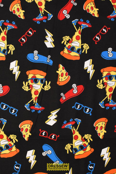 Pizza Flannelette Black / Multi