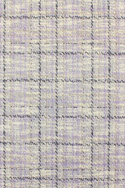 Plaid Boucle Knit Lilac / Ecru