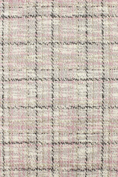 Plaid Boucle Knit Pink / Ecru