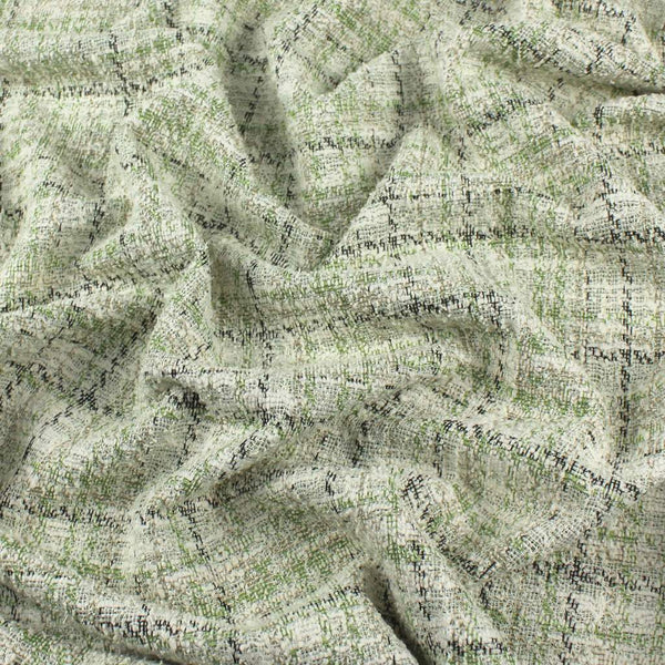 Plaid Boucle Knit Sage / Ecru