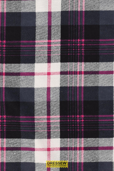 Plaid Flannelette Black / White / Pink