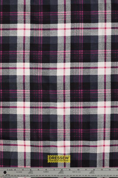 Plaid Flannelette Black / White / Pink