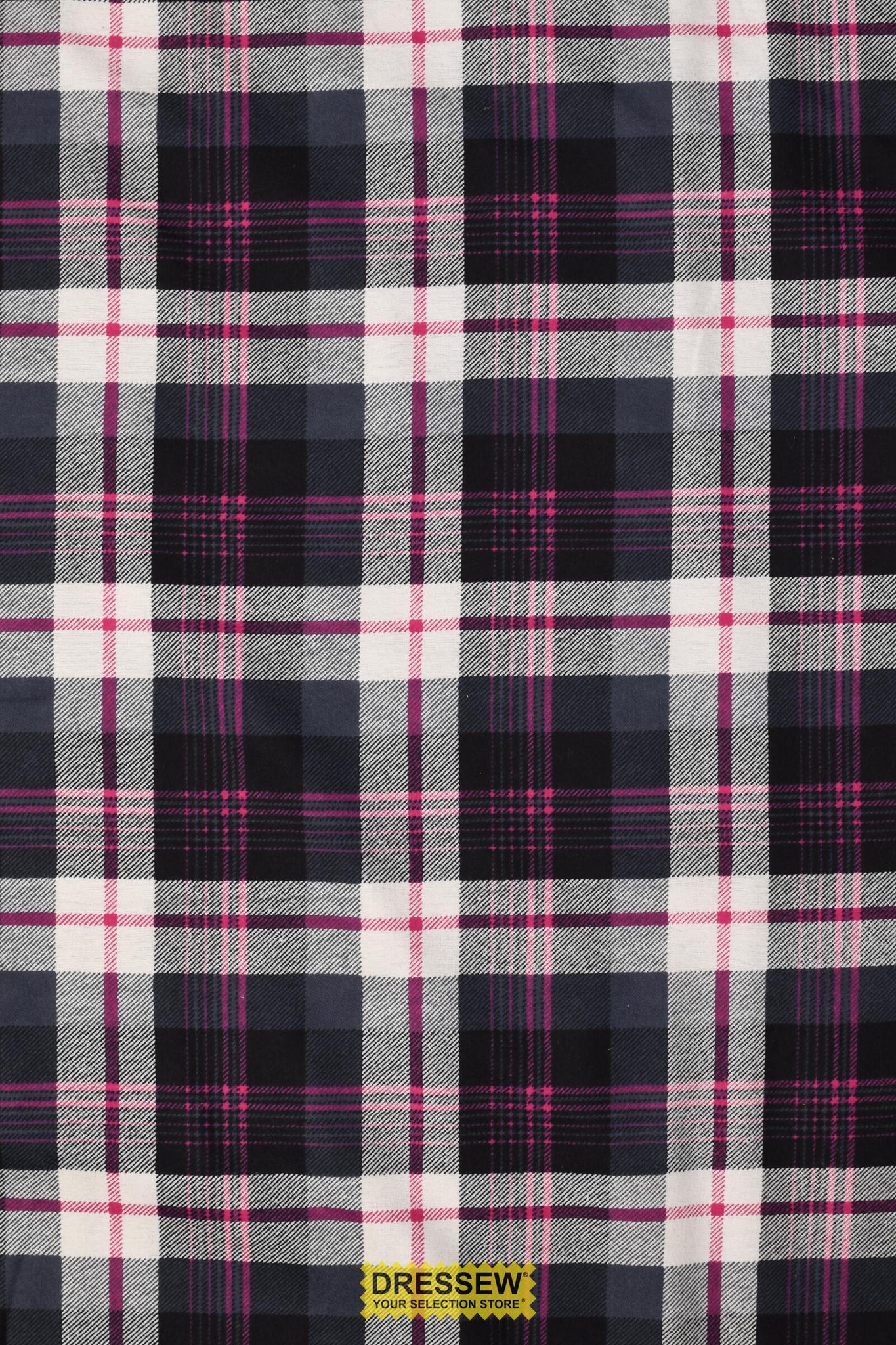 Plaid Flannelette Black / White / Pink