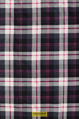 Plaid Flannelette Black / White / Pink