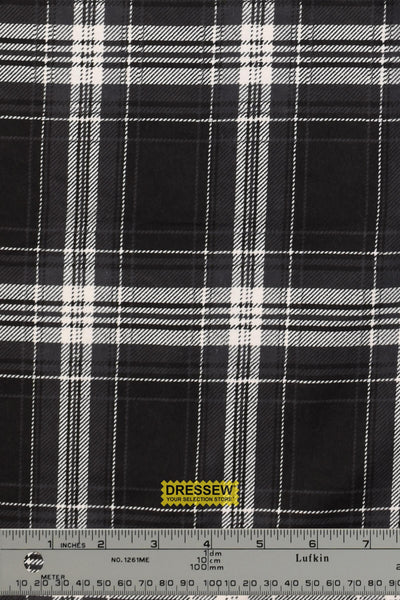 Plaid Flannelette Black / White