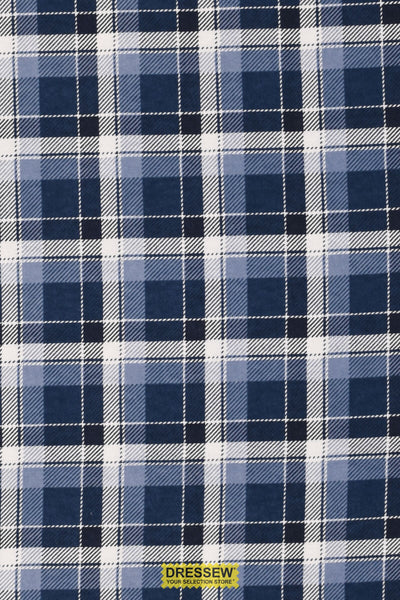Plaid Flannelette Denim / White
