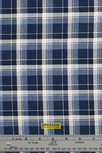 Plaid Flannelette Denim / White