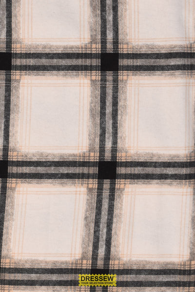 Plaid Flannelette Ecru / Smoke / Black
