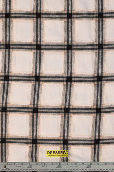 Plaid Flannelette Ecru / Smoke / Black