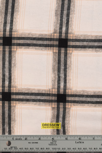 Plaid Flannelette Ecru / Smoke / Black