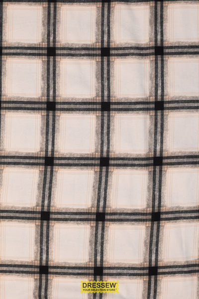 Plaid Flannelette Ecru / Smoke / Black