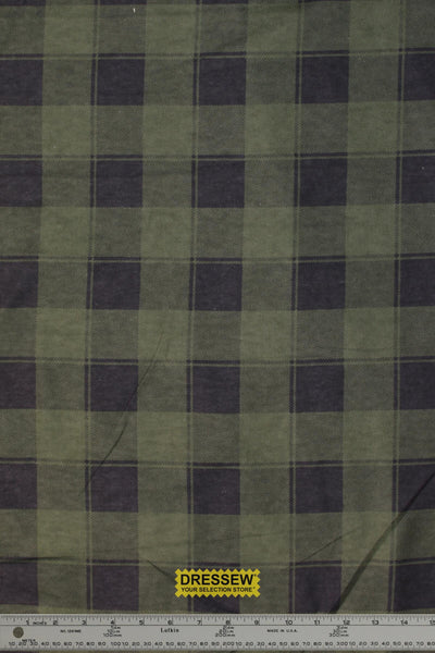 Plaid Flannelette Evergreen / Coal