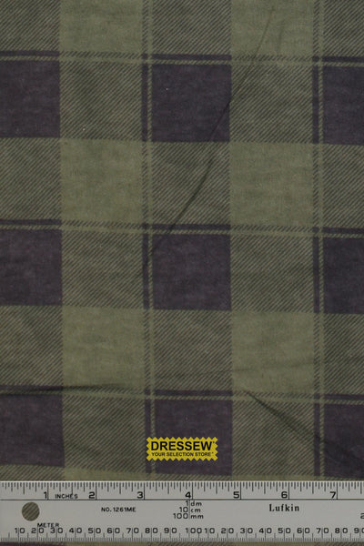 Plaid Flannelette Evergreen / Coal