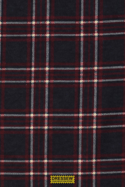 Plaid Flannelette Navy / Burgundy