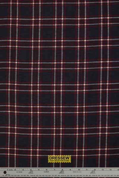 Plaid Flannelette Navy / Burgundy