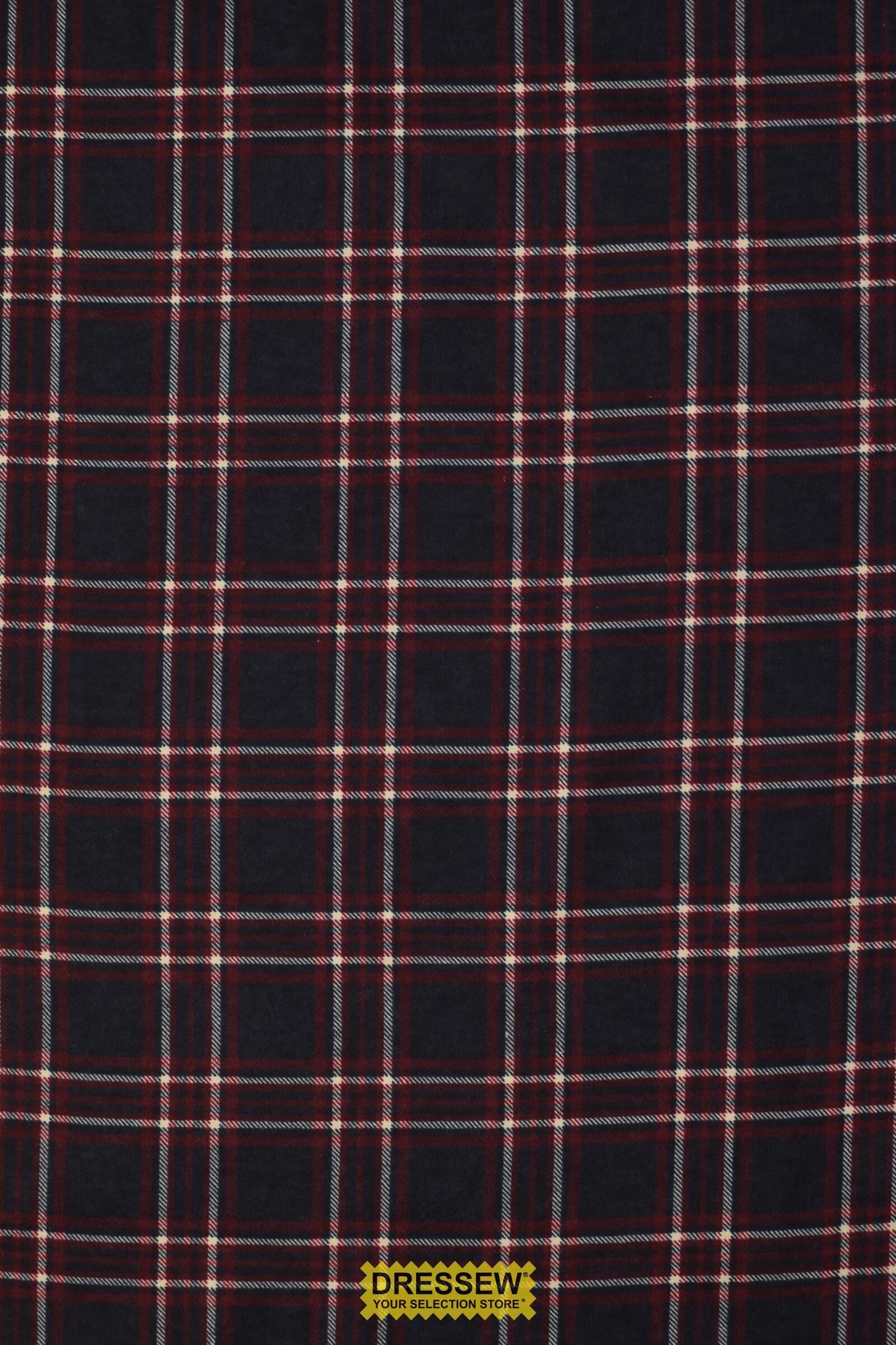Plaid Flannelette Navy / Burgundy