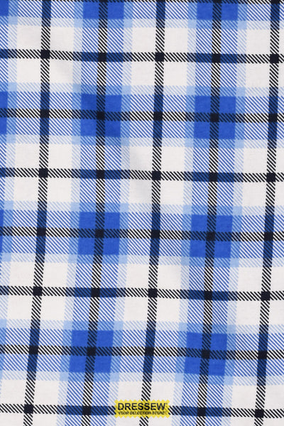 Plaid Flannelette Royal / White