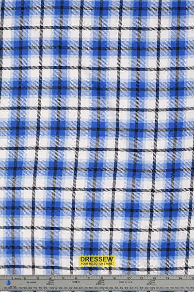 Plaid Flannelette Royal / White