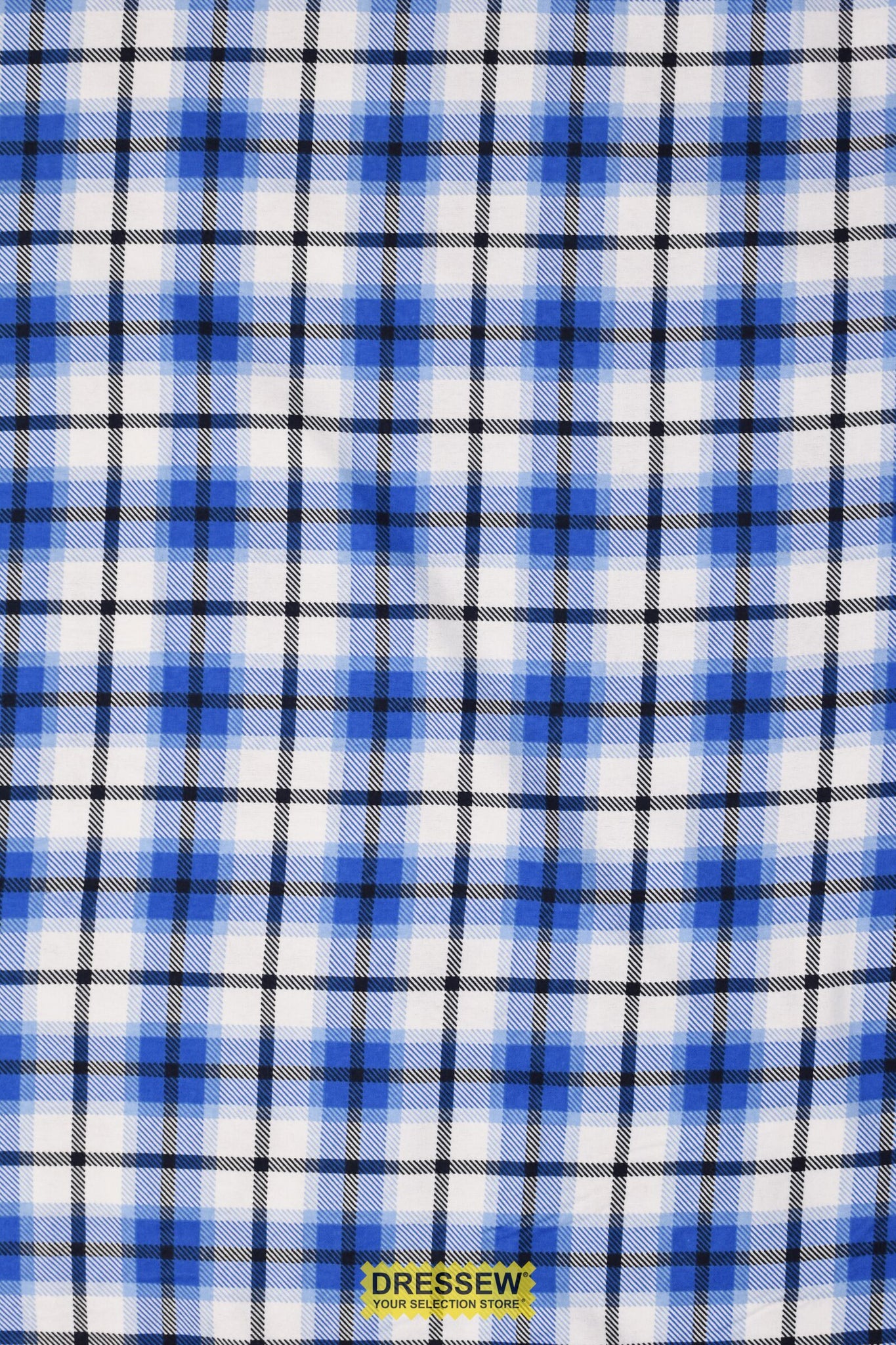 Plaid Flannelette Royal / White