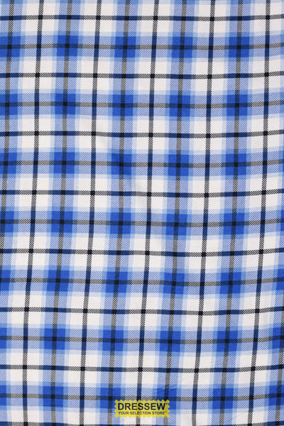 Plaid Flannelette Royal / White
