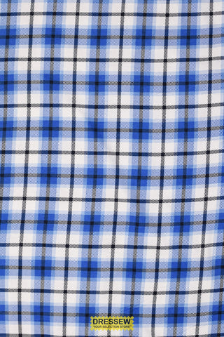 Plaid Flannelette Royal / White