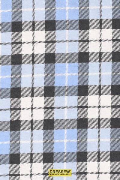 Plaid Flannelette Sky / Coal / White