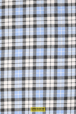 Plaid Flannelette Sky / Coal / White