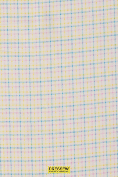 Plaid Flannelette White / Turquoise / Pink