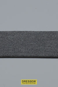 Plush Elastic 38mm (1-1/2") Grey