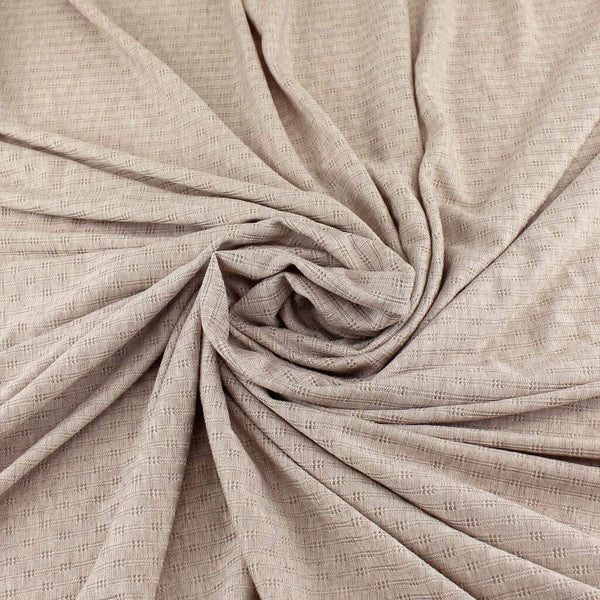 Pointelle Lycra Jersey Beige