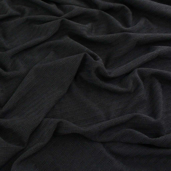 Pointelle Lycra Jersey Black