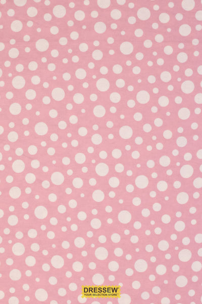 Polka Dot Flannelette Pink / White