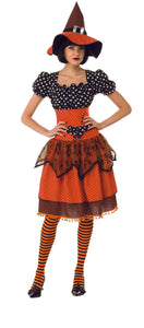 Polka Dot Witch Costume Adult - Small