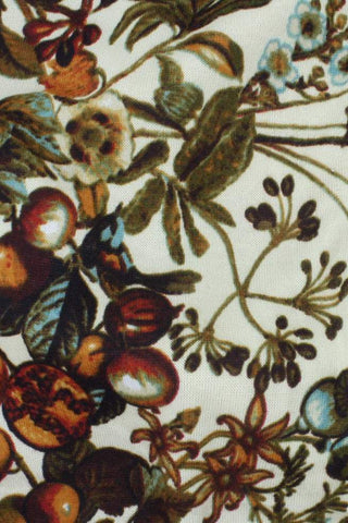 Pomegranate Border Sweater Knit Ecru / Multi