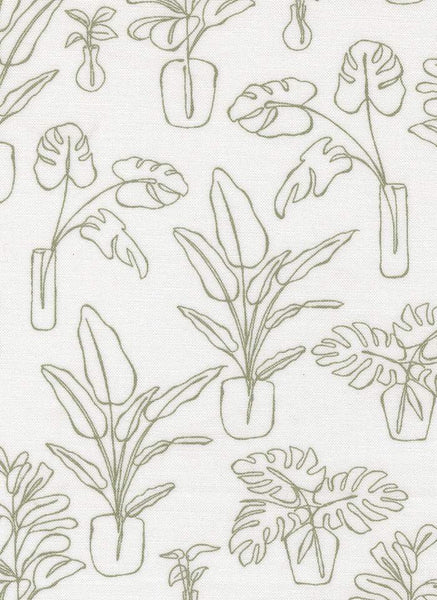 Potted Indoor Jungle By Kiley's Quilt Room For Moda Cream