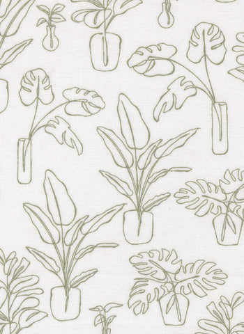 Potted Indoor Jungle By Kiley's Quilt Room For Moda Cream