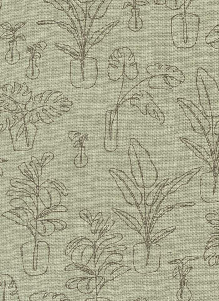 Potted Indoor Jungle By Kiley's Quilt Room For Moda Sage