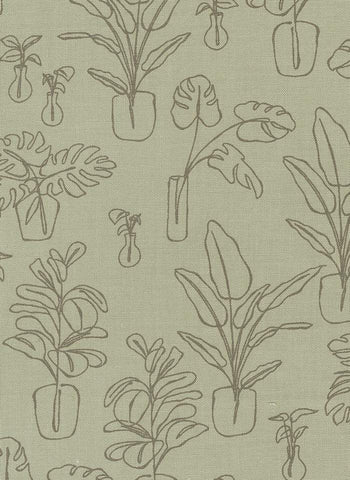 Potted Indoor Jungle By Kiley's Quilt Room For Moda Sage