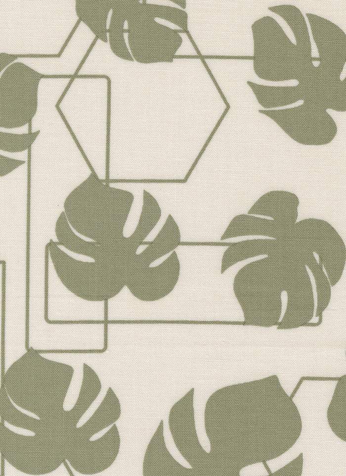 Potted Monstera Geo By Kiley's Quilt Room For Moda Stone