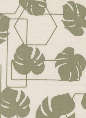 Potted Monstera Geo By Kiley's Quilt Room For Moda Stone