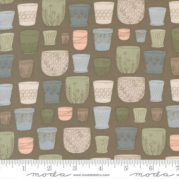 Potted Pots By Kiley's Quilt Room For Moda Charcoal