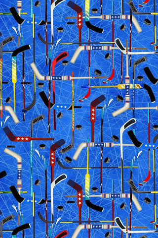 Power Play Hockey Sticks By Benartex Cobalt Blue