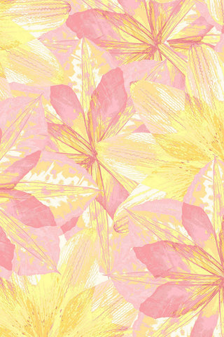 Pressed Floral Kaleidoscope Floral By RJR Fabrics Pink Lemonade