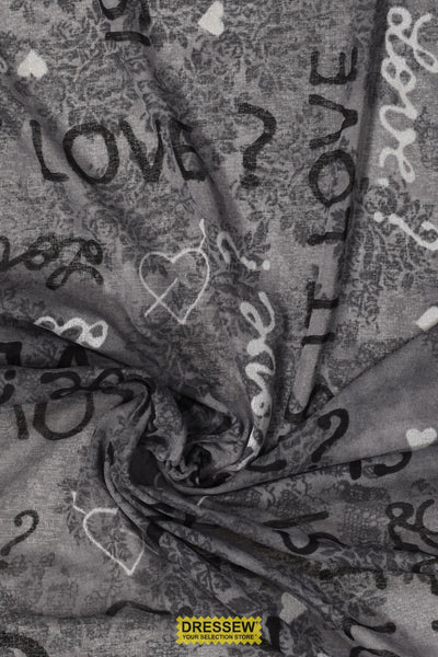 Printed Knit Grey / Black