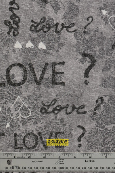 Printed Knit Grey / Black